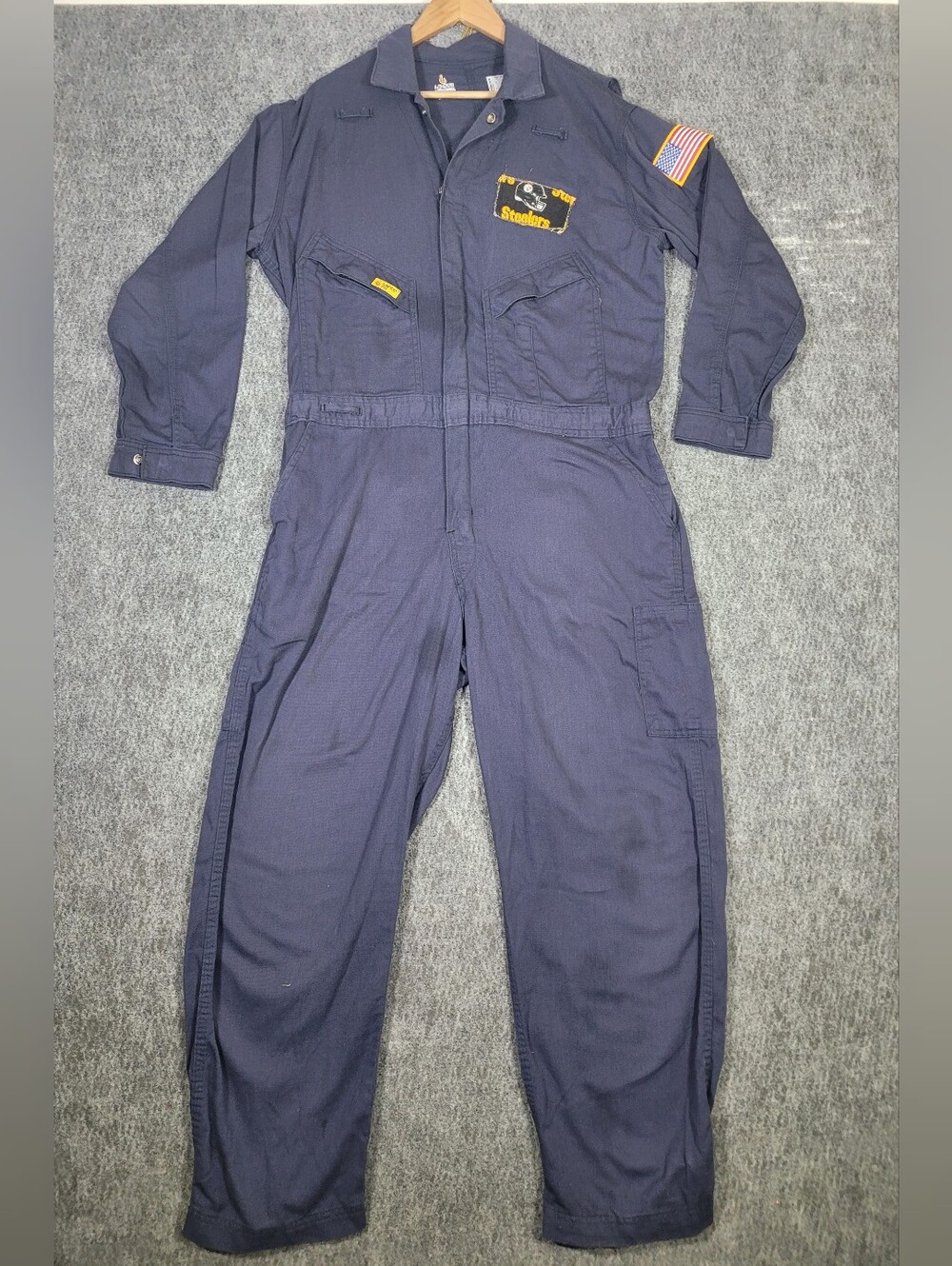 LAPCO FR Flame Resistant Coveralls Jumpsuit 44-ST NFPA 2112 Navy Blue Steelers
